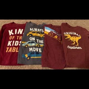 Lot of long sleeve toddler boy shirts. 24M